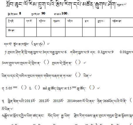 曲松镇小学六年级数学模拟考试试卷三