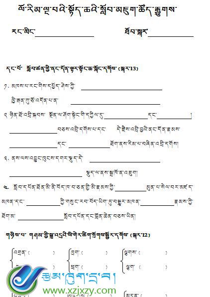 工布江达县仲莎乡中心小学小学五年级上学期期末测验试卷
