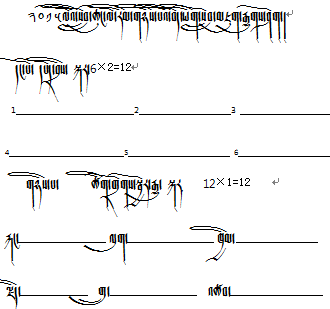 二年级下学期藏语文期末考试试卷