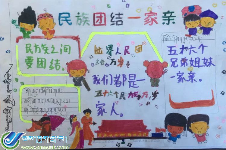 民族团结一家亲手抄报